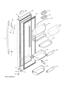 02 - Fresh Food Door parts for Ge Refrigerator PSK27MGWICCC from AppliancePartsPros.com