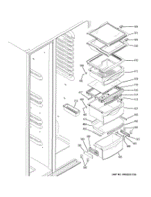 08 - Fresh Food Shelves parts for Ge Refrigerator PSK27MGWICCC from AppliancePartsPros.com