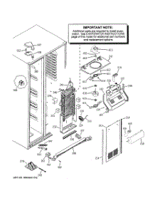 04 - Freezer Section parts for Ge Refrigerator PSK27SGWICSS from AppliancePartsPros.com