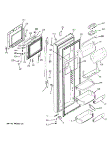 03 - Fresh Food Door parts for Ge Refrigerator PSX29NHXDCSS from AppliancePartsPros.com