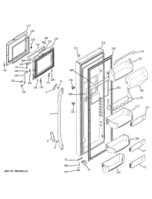 02 - Fresh Food Door parts for Ge Refrigerator GCE23LHWIFBB from AppliancePartsPros.com