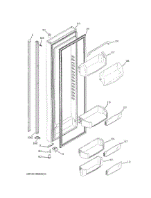 02 - Fresh Food Door parts for Ge Refrigerator GCE23LGTJFAV from AppliancePartsPros.com