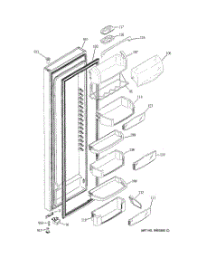 03 - Fresh Food Door parts for Ge Refrigerator ZCE23NGTJFNB from AppliancePartsPros.com