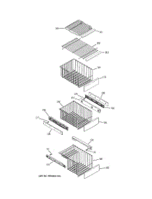 06 - Freezer Shelves parts for Ge Refrigerator PSE27VHXATBB from AppliancePartsPros.com