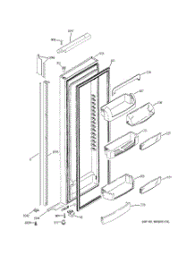 02 - Fresh Food Door parts for Ge Refrigerator GIE21LGWIFKB from AppliancePartsPros.com