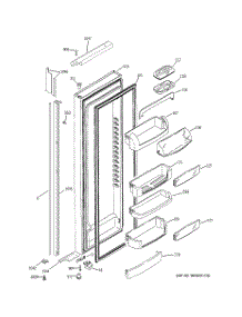 02 - Fresh Food Door parts for Ge Refrigerator GIE21MGTJFBB from AppliancePartsPros.com