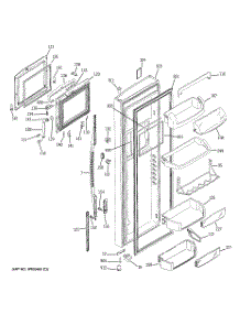 03 - Fresh Food Door parts for Ge Refrigerator PSE27NHWICBB from AppliancePartsPros.com