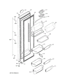 04 - Fresh Food Door parts for Ge Refrigerator ZCE23SGTJSS from AppliancePartsPros.com