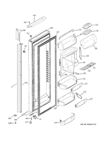 03 - Fresh Food Door parts for Ge Refrigerator PJE25PGTJFKB from AppliancePartsPros.com