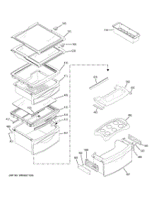 09 - Fresh Food Shelves parts for Ge Refrigerator PSE25NGTJCWW from AppliancePartsPros.com