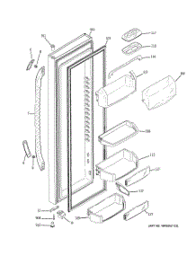 02 - Fresh Food Door parts for Ge Refrigerator GSE25MGTJCWW from AppliancePartsPros.com