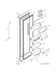 02 - Fresh Food Door parts for Ge Refrigerator GCE21MGTJFSS from AppliancePartsPros.com