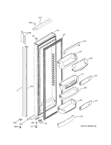 02 - Fresh Food Door parts for Ge Refrigerator GIE21LGWIFBB from AppliancePartsPros.com