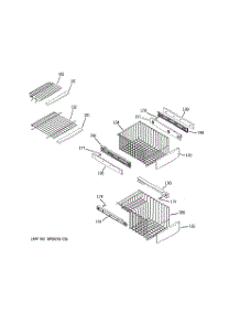 06 - Freezer Shelves parts for Ge Refrigerator PCK23NHWIFCC from AppliancePartsPros.com