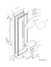 02 - Fresh Food Door parts for Ge Refrigerator GSK25LCWICCC from AppliancePartsPros.com