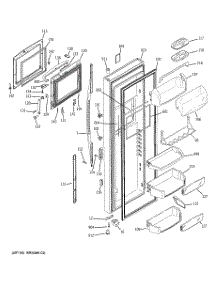03 - Fresh Food Door parts for Ge Refrigerator PSE29NHWICBB from AppliancePartsPros.com