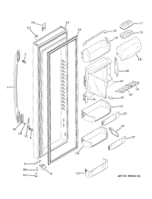 03 - Fresh Food Door parts for Ge Refrigerator PHE25YGXAFBB from AppliancePartsPros.com