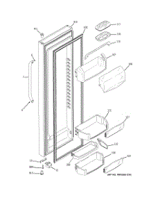 02 - Fresh Food Door parts for Ge Refrigerator GSE25MGTJCSS from AppliancePartsPros.com