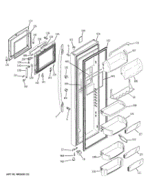 03 - Fresh Food Door parts for Ge Refrigerator PCE23NHTJFSS from AppliancePartsPros.com