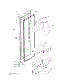 02 - Fresh Food Door parts for Ge Refrigerator GCE23LGWIFSS from AppliancePartsPros.com