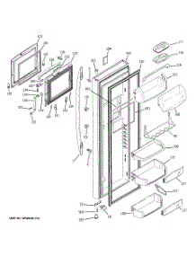 03 - Fresh Food Door parts for Ge Refrigerator PSE29NHWICSS from AppliancePartsPros.com