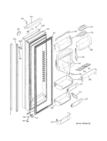 03 - Fresh Food Door parts for Ge Refrigerator PJE25YGXAFSV from AppliancePartsPros.com