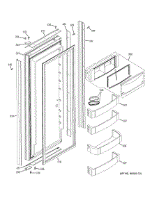 03 - Fresh Food Door parts for Ge Refrigerator ZSEB480NYA from AppliancePartsPros.com