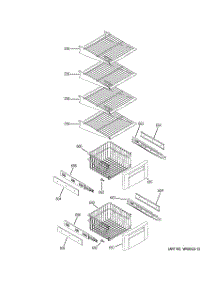 05 - Freezer Shelves parts for Ge Refrigerator ZSEB480NYA from AppliancePartsPros.com