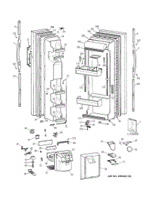 10 - Case Parts parts for Ge Refrigerator ZSEB480NYA from AppliancePartsPros.com