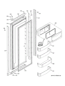 03 - Fresh Food Door parts for Ge Refrigerator ZSEB420DYA from AppliancePartsPros.com