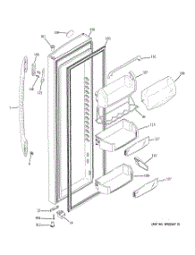 02 - Fresh Food Door parts for Ge Refrigerator PSSF3RGXCBB from AppliancePartsPros.com