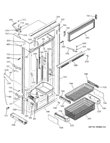 03 - Freezer Section, Trim & Components parts for Ge Refrigerator ZIC360NMALH from AppliancePartsPros.com