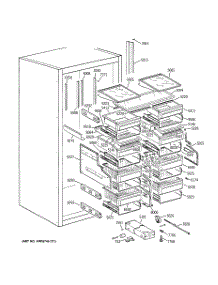 03 - Shelves & Drawers parts for Ge Refrigerator ZIR36NMELH from AppliancePartsPros.com
