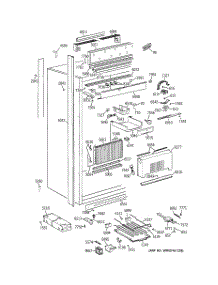 02 - Cabinet parts for Ge Refrigerator ZIR36NMGLH from AppliancePartsPros.com