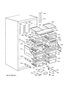 03 - Shelves & Drawers parts for Ge Refrigerator ZIR36NDARH from AppliancePartsPros.com
