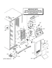 04 - Freezer Section parts for Ge Refrigerator PSC25NGSBCC from AppliancePartsPros.com