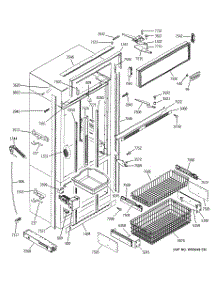 03 - Freezer Section, Trim & Components parts for Ge Refrigerator ZICP720BSCSS from AppliancePartsPros.com