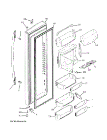 03 - Fresh Food Door parts for Ge Refrigerator PSC23PSSCSS from AppliancePartsPros.com