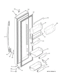 03 - Fresh Food Door parts for Ge Refrigerator PSC25NGSBBB from AppliancePartsPros.com
