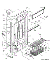 03 - Freezer Section, Trim & Components parts for Ge Refrigerator ZICS360NRBLH from AppliancePartsPros.com