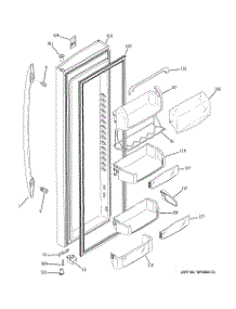 03 - Fresh Food Door parts for Ge Refrigerator PSC25SGSBSS from AppliancePartsPros.com