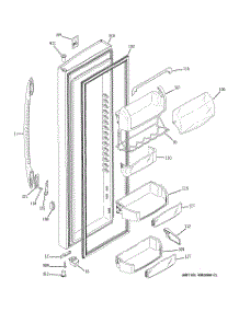 03 - Fresh Food Door parts for Ge Refrigerator PSC25MGTABB from AppliancePartsPros.com