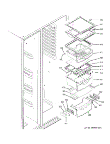 09 - Fresh Food Shelves parts for Ge Refrigerator PSC25MGTABB from AppliancePartsPros.com