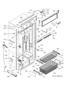 03 - Freezer Section, Trim & Components parts for Ge Refrigerator ZICS360NRFRH from AppliancePartsPros.com