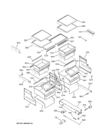 04 - Shelves & Drawers parts for Ge Refrigerator ZICP360SRBSS from AppliancePartsPros.com
