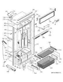 03 - Freezer Section, Trim & Components parts for Ge Refrigerator ZICS360NRHLH from AppliancePartsPros.com