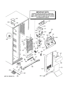 04 - Freezer Section parts for Ge Refrigerator PSC23PSSASS from AppliancePartsPros.com