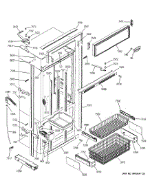03 - Freezer Section, Trim & Components parts for Ge Refrigerator ZICS360NRCLH from AppliancePartsPros.com