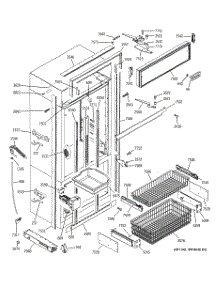 03 - Freezer Section, Trim & Components parts for Ge Refrigerator ZICP360SRASS from AppliancePartsPros.com
