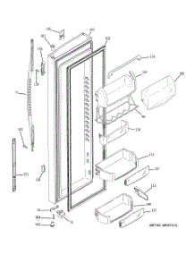 02 - Fresh Food Door parts for Ge Refrigerator PSC25MGSAWW from AppliancePartsPros.com